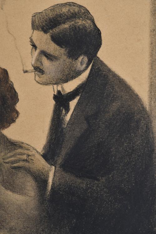 CARLOS VÁZQUEZ (1869-1944) "En la mejor compañía", circa 19