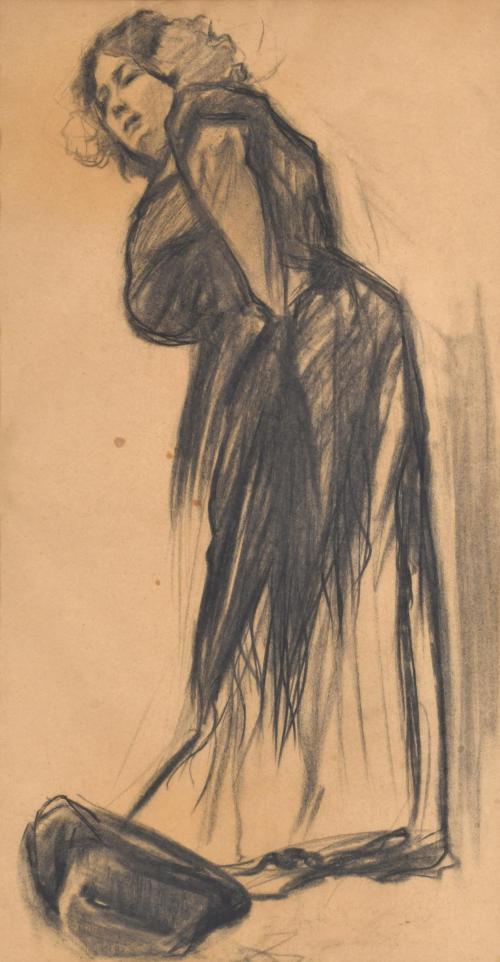 ESCUELA ESPAÑOLA, SIGLO XX. "Mujer con mantón".