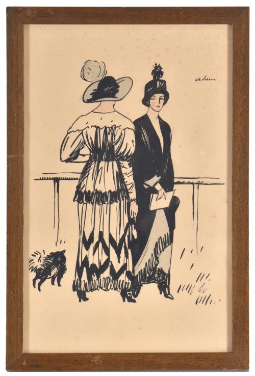 ADAM (XX). "Pareja de señoras con perrito".