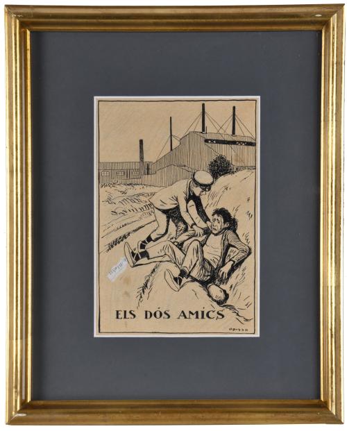 RICARD OPISSO (1880-1966). "Els dos amics", circa 1920.