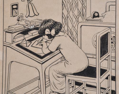 RICARD OPISSO (1880-1966). "La primera lletra", circa 1920.
