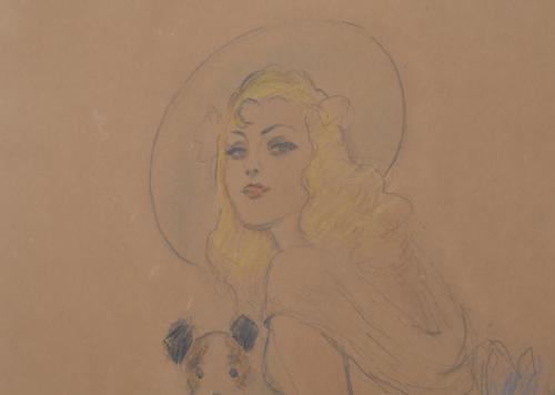 RICARD OPISSO (1880-1966). "Joven con terrier".