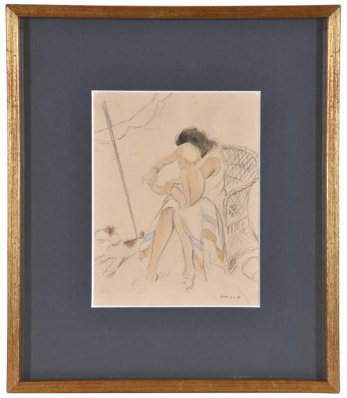 RICARD OPISSO (1880-1966). "Mother and child on the beach",