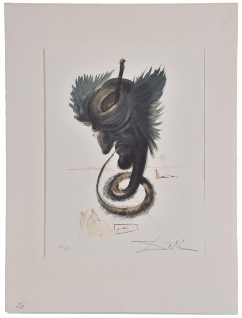 SALVADOR DALÍ I DOMÈNECH (1904-1989). Conjunto de 4 litogra