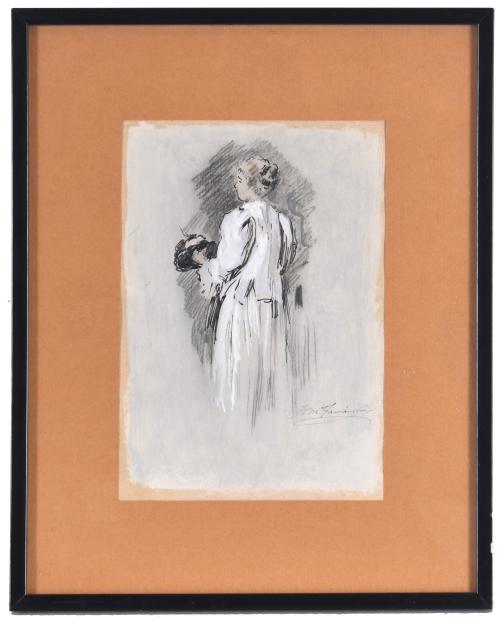 JOSEP MARIA TAMBURINI I DALMAU (1856-1932). "Figura femenin