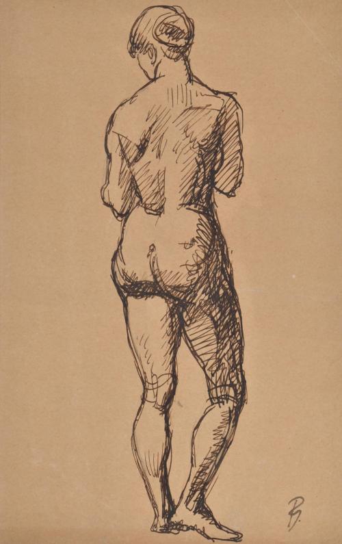 PABLO GARGALLO CATALÁN (1881 - 1934).  "Estudio para desnudo femenino" 