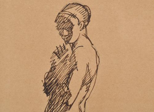 PABLO GARGALLO CATALÁN (1881 - 1934).  "Estudio para desnud