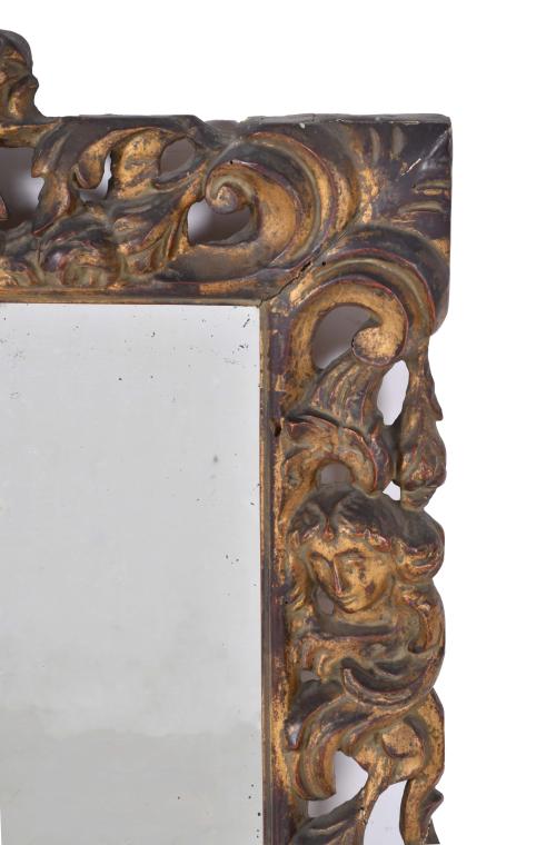Elizabethan wall mirror, 19th century.