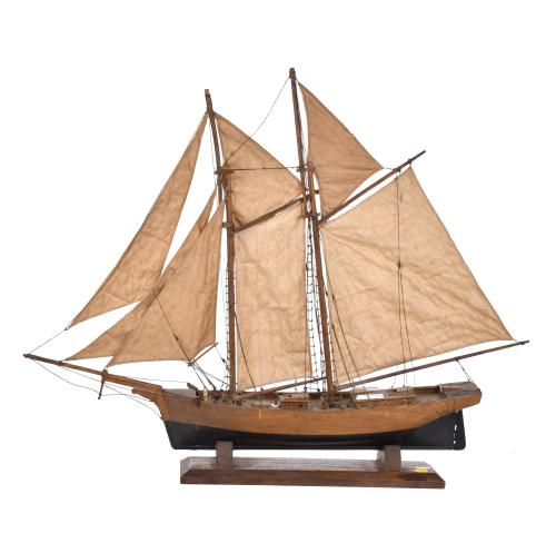 Model of a schooner, 20th century.