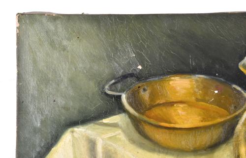 ESCUELA ESPAÑOLA, SIGLO XX. Pareja de bodegones, 1932 y 193