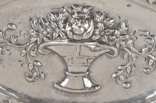 Elizabethan style small tray, 20th century.