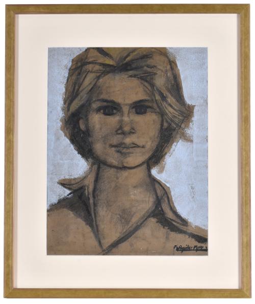 RAMÓN AGUILAR MORÉ (1924-2015). "Retrato joven".