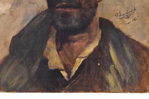 FELISA RUSIÑOL Y SERRA  (XIX-XX). "Retrato masculino", 1888