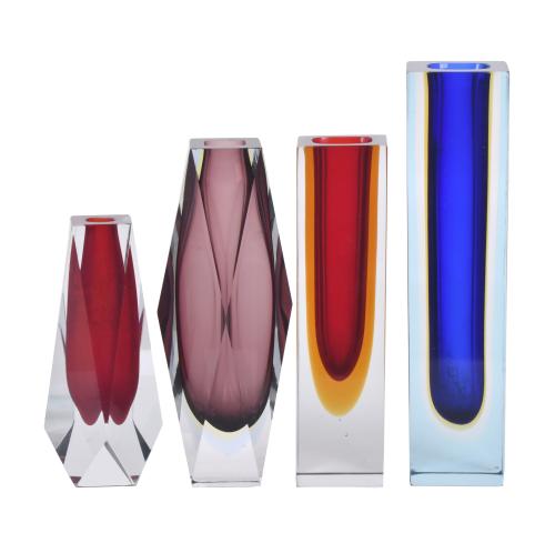 FLAVIO POLI (1900-1984). Set of four flower vases, mid 20th century.