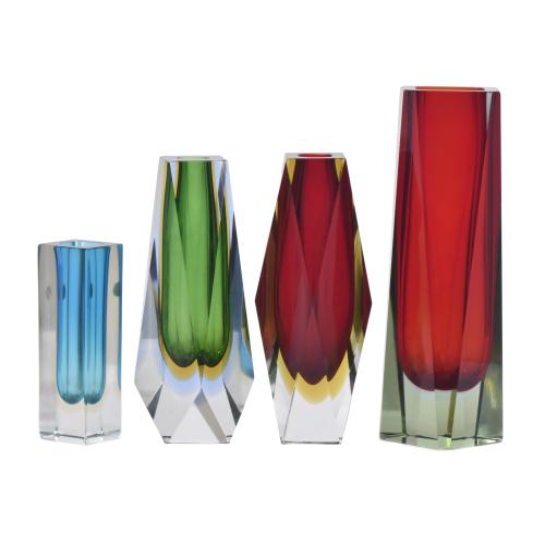 FLAVIO POLI (1900-1984). Set of four flower vases, mid 20th century.