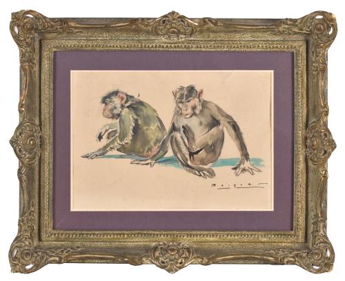 CARLOS BECQUER DOMINGUEZ (1889-1968).  "Monos".