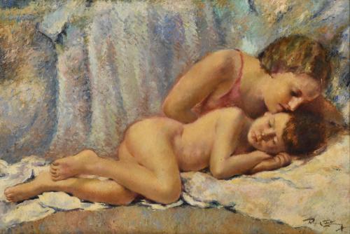 RAFAEL ESTRANY Y ROS (1884-1958). "Marternidad".