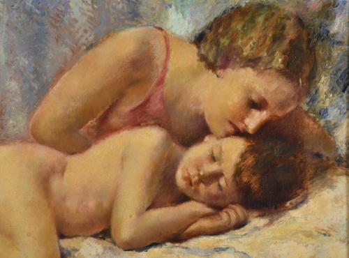 RAFAEL ESTRANY Y ROS (1884-1958). "Marternidad".