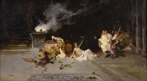 GABRIEL PUIG RODA (1865-1919) "Bacanal".