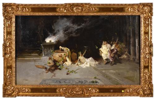 GABRIEL PUIG RODA (1865-1919) "Bacanal".
