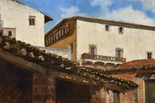 TOMAS MORAGAS I TORRAS (1837-1906). "Patio de cuadras", 186