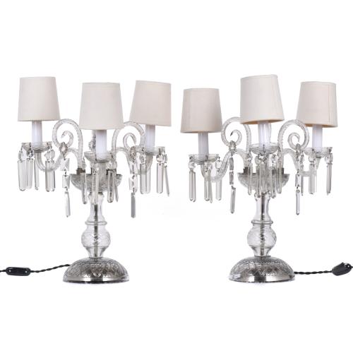 Pair of table lamps, 20th century