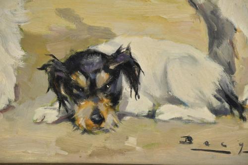 CARLOS BECQUER DOMINGUEZ (1889-1968).  "Terriers".