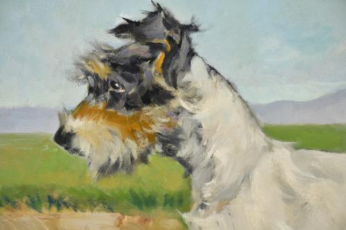 CARLOS BECQUER DOMINGUEZ (1889-1968).  "Terriers".