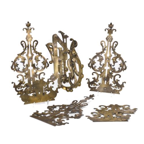 Set of fittings for a Modernist door, early 20th century.