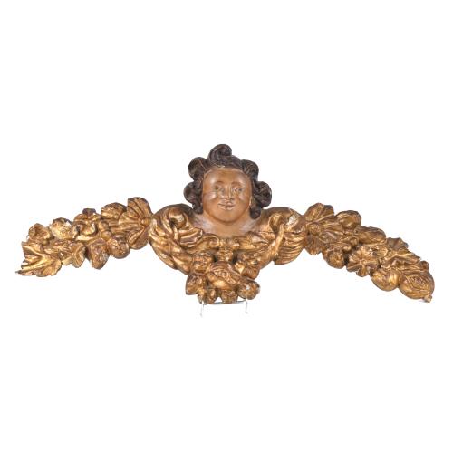 Wall lamp with putti, 18th century.