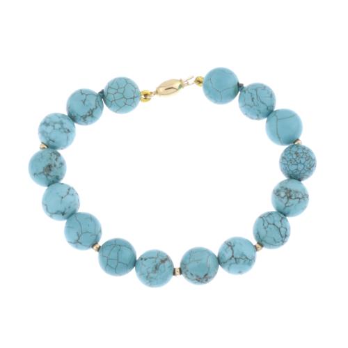 Conjunto de collar y pulsera de turquesas.