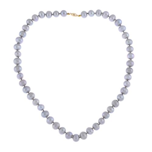 Baroque grey river pearls necklace.