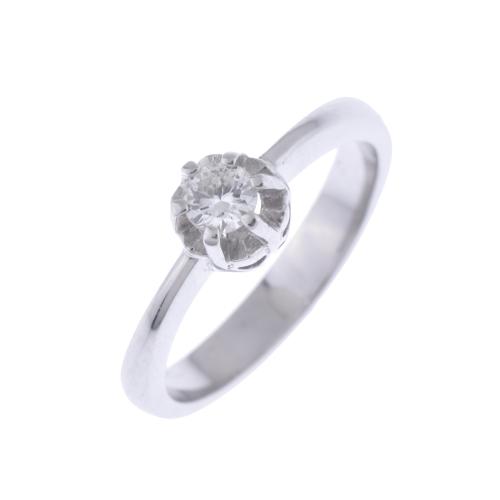 Diamond solitaire ring.