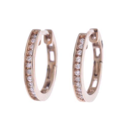 Diamonds creole hoop earrings.
