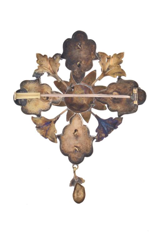 Broche floral isabelino, segunda mitad s.XIX.
