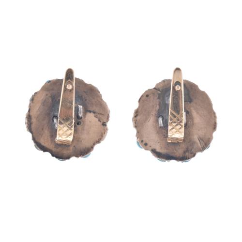 Alphonsine earrings with turquoises.