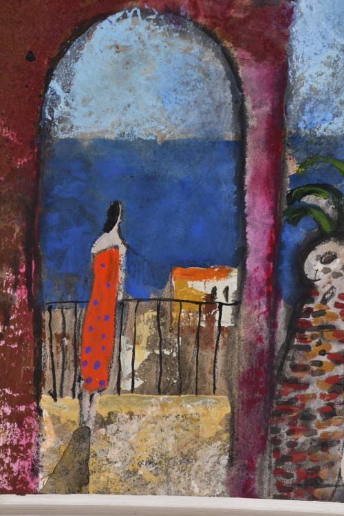 DIDIER LOURENÇO (1968).  "Mujer mirando al mar".