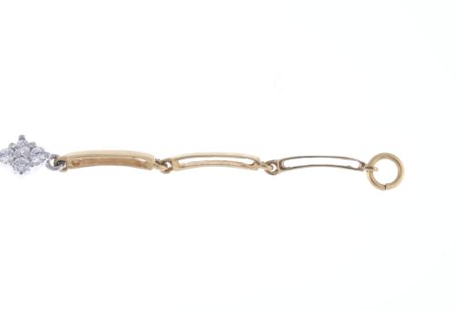 Pulsera en oro bicolor y diamantes.