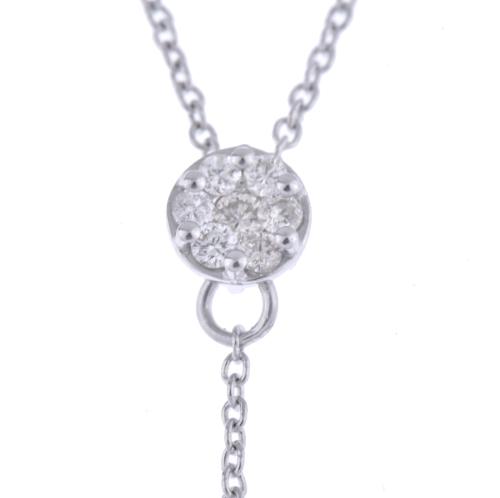 Collar con colgante estilo corbata de diamantes.