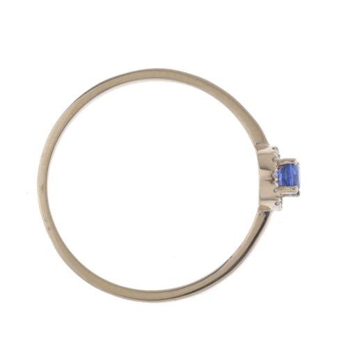 Conjunto de anillo y collar colgante con zafiro y rosetón d
