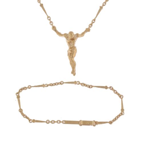 SALVADOR DALÍ I DOMÈNECH (1904-1989). ‘Christ of San Juan de la Cruz’. Pendant that can be transformed into a bracelet.