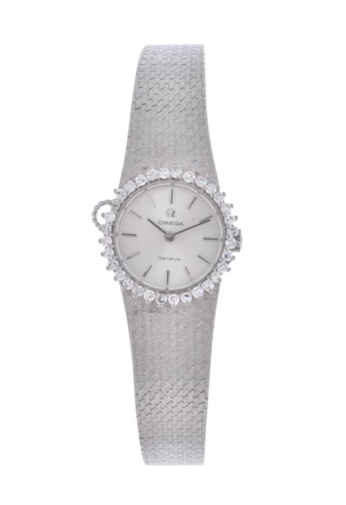OMEGA, Reloj - joya con diamantes.