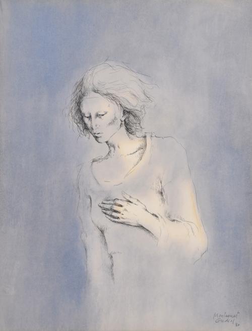 MONTSERRAT GUDIOL (1933-2015). "Retrato femenino", 1980.
