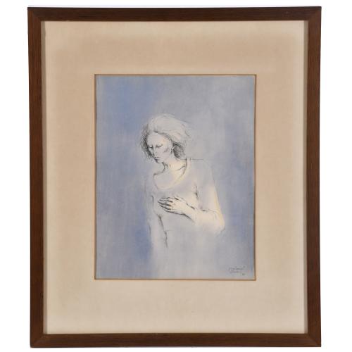 MONTSERRAT GUDIOL (1933-2015). "Retrato femenino", 1980.