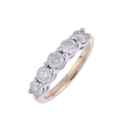 Anillo cinquillo con diamantes. Michael Hill.