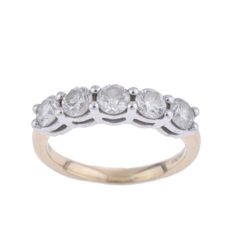 Anillo cinquillo con diamantes. Michael Hill.