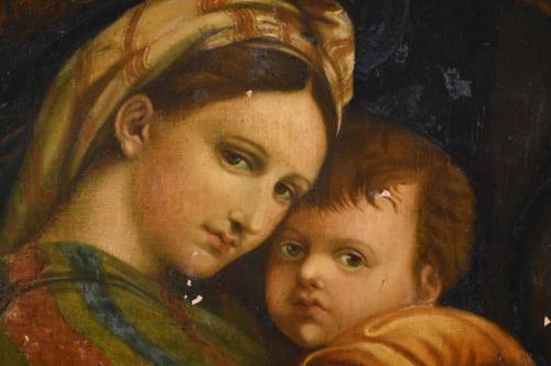 ESCUELA ITALIANA, SIGLO XX. "Virgen de la silla".