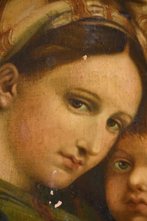 ESCUELA ITALIANA, SIGLO XX. "Virgen de la silla".