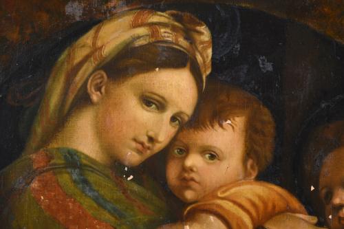 ESCUELA ITALIANA, SIGLO XX. "Virgen de la silla".