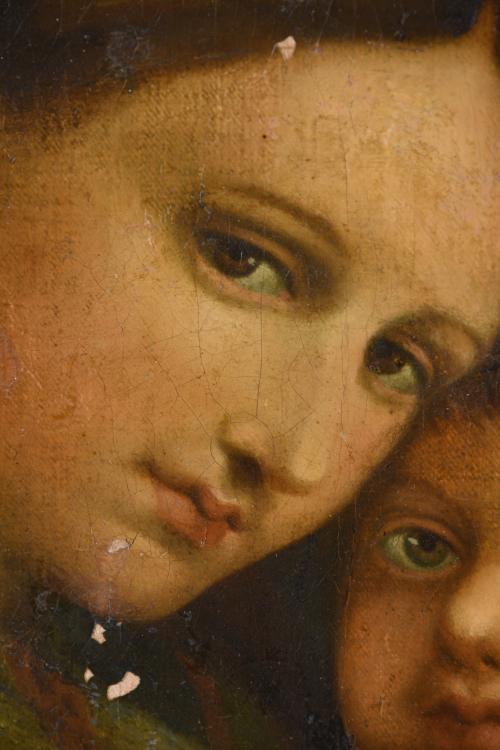 ESCUELA ITALIANA, SIGLO XX. "Virgen de la silla".